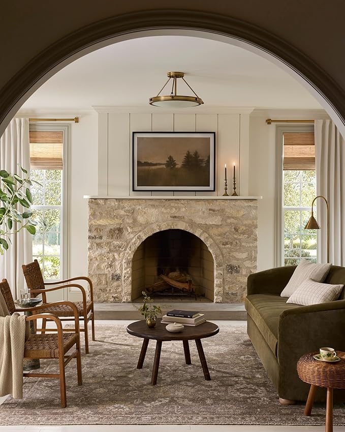 Loloi Magnolia Home by Joanna Gaines Pace Collection PAC-03 Taupe/Wheat 2'-6" x 12'-0" Runner Rug