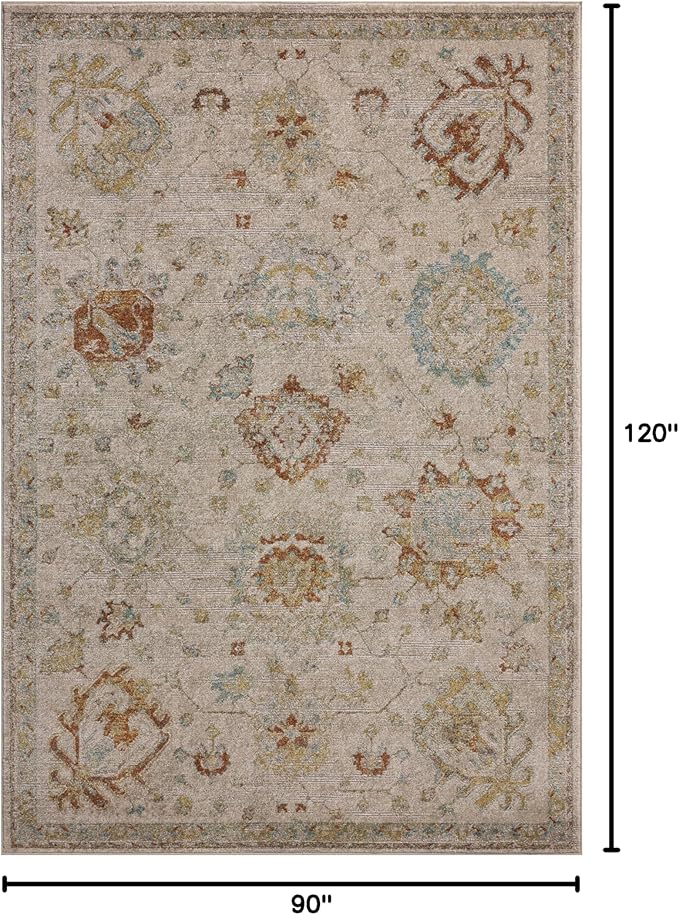 Loloi Magnolia Home by Joanna Gaines Mona Collection MOA-02 Oatmeal/Multi 7'-6" x 10' Area Rug