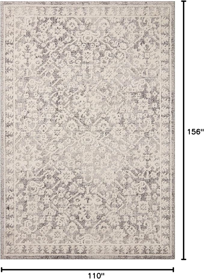 Loloi Magnolia Home by Joanna Gaines Gigi Collection GIG-01 Grey/Ivory 9'-2" x 13' Area Rug