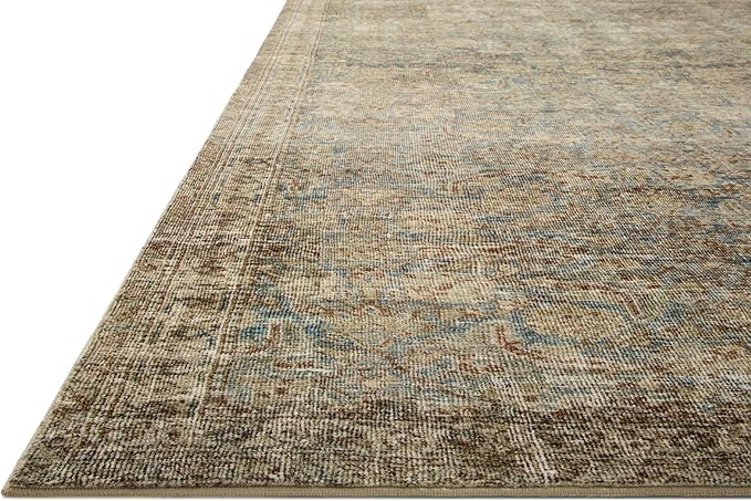 Loloi Amber Lewis Morgan Collection MOG-04 Sea/Sage 9'-6" x 13'-6" 38" Thick Area Rug feat. CloudPile, Neutral, Room Décor, Vintage Inspired, Livingroom, Bedroom, Dining Area