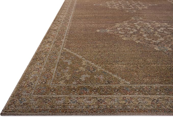 Loloi Magnolia Home by Joanna Gaines Mona Collection MOA-04 Sunset/Natural 7'-6" x 7'-6" Round Area Rug