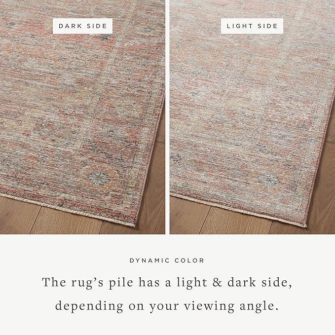 Loloi Magnolia Home by Joanna Gaines Millie Collection MIE-04 Sunset/Multi 3'-6" x 5'-6", .25" Pile Height, Accent Rug