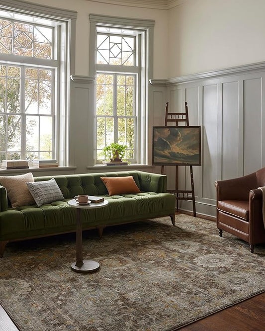 Loloi Magnolia Home by Joanna Gaines Mona Collection MOA-02 BARK/Multi 2'-6" x 10'-0" Runner Rug