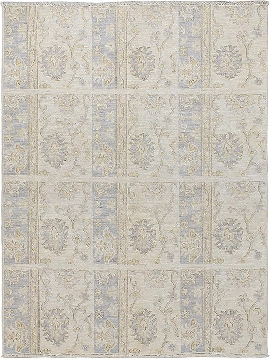 Rug Source Transitional Collection, Beige Accent Rug/Foyer Rug, Oushak Turkish Rugs (5X6)