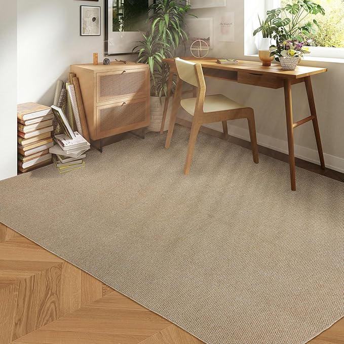 5x7 Area Rugs - Rug for Living Room, Washable Area Rugs 5x7 for Bedroom, Non-Slip Carpet for Dorm Room (Camel)