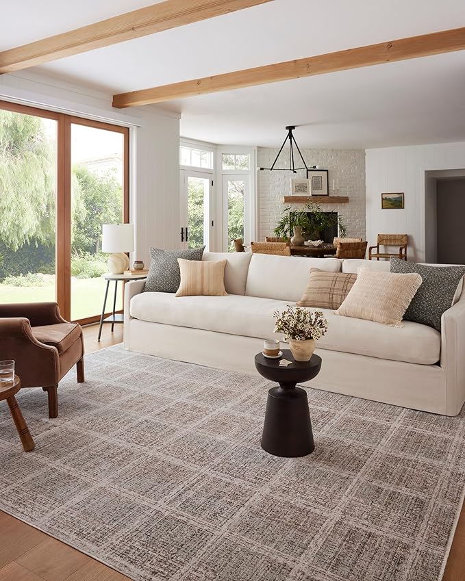 Loloi Angela Rose Ember Collection EMB-10 Fog/Dove 2'-7" x 7'-6" Runner Rug