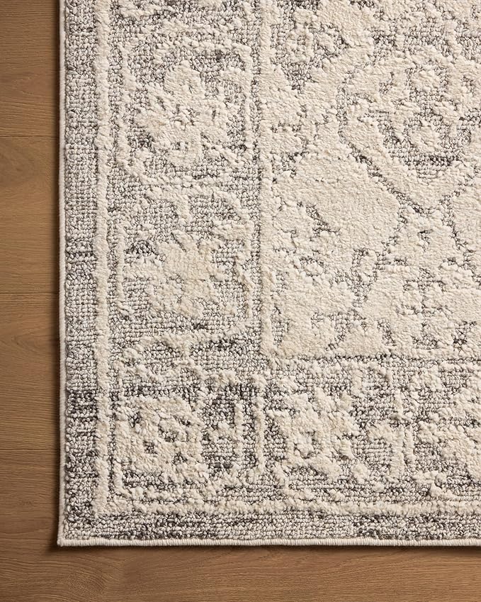 Loloi Magnolia Home by Joanna Gaines Gigi Collection GIG-02 Ivory/Stone 9'-2" x 13' Area Rug