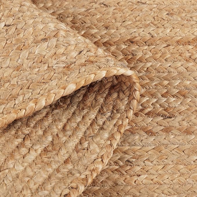 REDEARTH · Round Area Rug - 5 Feet Braided Natural Jute Rug- Artisan Made Reversible Boho Jute Rugs for Bedroom - Kitchen - Living Room - Farmhouse - Home Decor - Handmade Rustic Vintage Décor