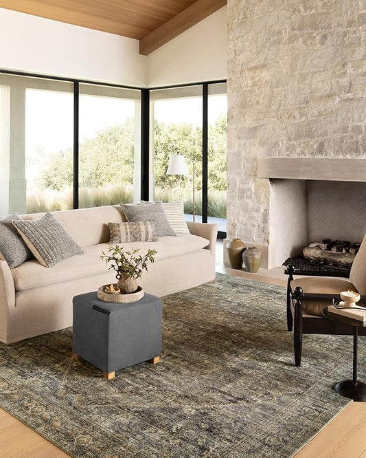 Loloi Amber Lewis Morgan Collection MOG-05 Spice/Lagoon 11'-6" x 14'-6" 38" Thick Area Rug feat. CloudPile Neutral, Room Décor, Vintage Inspired, Livingroom, Bedroom, Dining Area