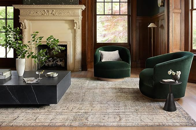 Loloi Margot Collection MAT-01 Antique/Sage 7'-6" x 9'-6" Area Rug feat. CloudPile, No-Shed Easy Clean Large Patterned Area Rug for Living Room, Bedroom, Dining Area