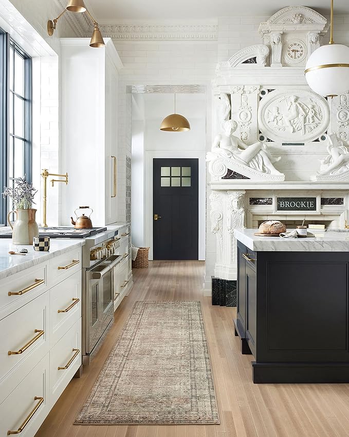 Loloi Margot Collection MAT-01 Antique/Sage 2'-6" x 9'-6" Runner Rug feat. CloudPile, No-Shed Easy Clean Large Patterned Area Rug for Living Room, Bedroom, Dining Area