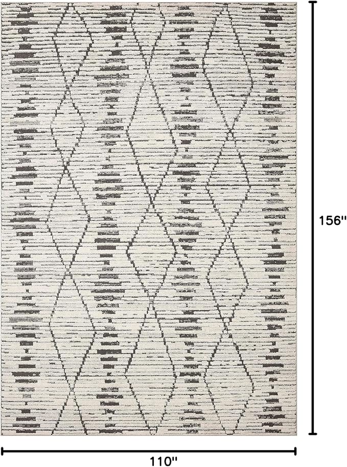 Loloi Kamala Collection KAM-02 Charcoal/Dove 9'-2" x 13' Area Rug