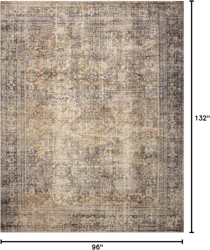 Loloi Amber Lewis Morgan Collection MOG-01 Sunset/Ink 8'-3" x 11'-3" 38" Thick Area Rug feat. CloudPile, Neutral, Room Décor, Vintage Inspired, Livingroom, Bedroom, Dining Area