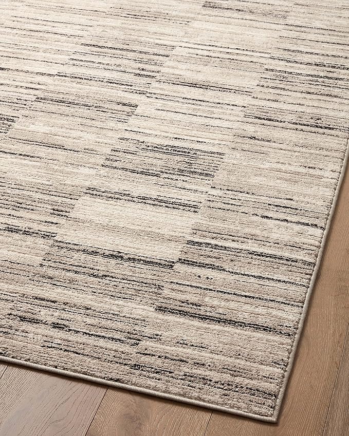 Loloi Darby Collection DAR-01 Charcoal/Sand 5'-3" x 7'-6" Area Rug
