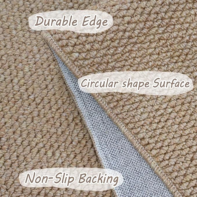 5x7 Area Rugs - Rug for Living Room, Washable Area Rugs 5x7 for Bedroom, Non-Slip Carpet for Dorm Room (Camel)