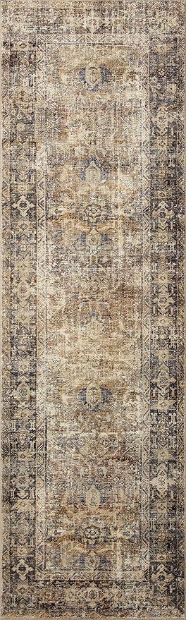 Loloi Amber Lewis Morgan Collection MOG-01 Sunset/Ink 7'-3" x 9'-3" 38" Thick Area Rug feat. CloudPile, Neutral, Room Décor, Vintage Inspired, Livingroom, Bedroom, Dining Area