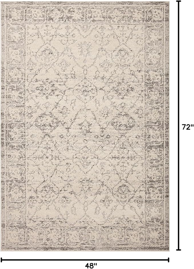 Loloi Magnolia Home by Joanna Gaines Gigi Collection GIG-02 Ivory/Stone 4'-0" x 6'-0" Accent Rug