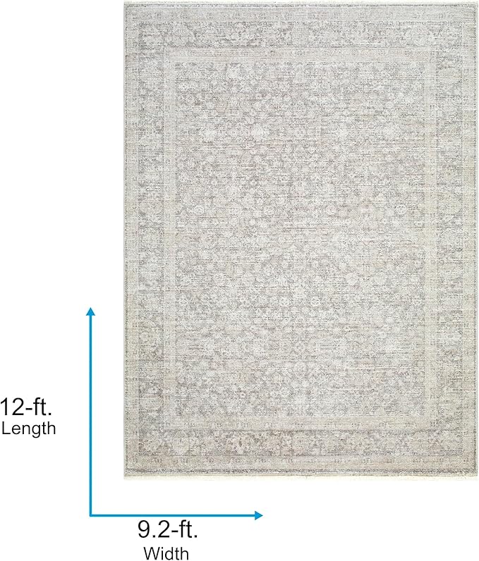 Livabliss x Galey Alix Maria Elena V Vintage Medallion Area Rug, 9'2" x 12' (9' x 12'), Tan