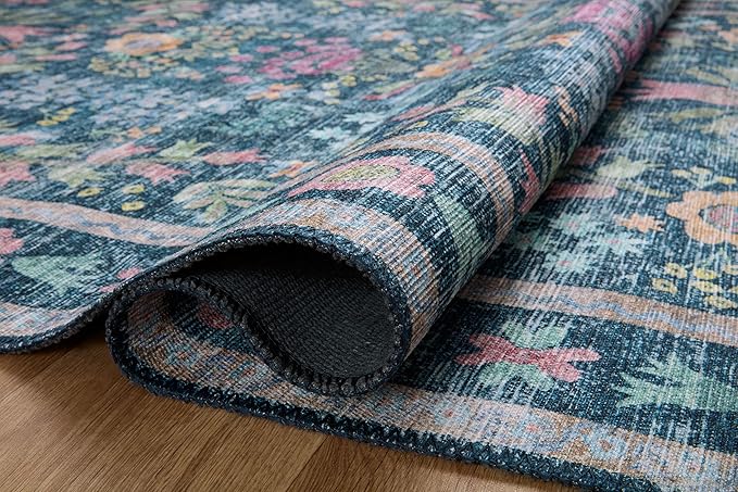 Loloi Rifle Paper Co. Maison Collection MAO-06 Blue/Multi 7'-6" x 9'-6", .19" Pile Height, Area Rug
