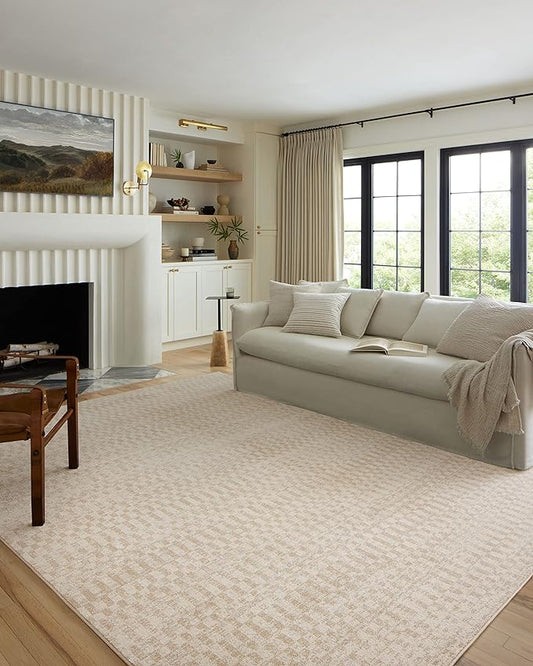 Loloi Kamala Collection KAM-05 Ivory/Natural 2'-7" x 12'-0" Runner Rug