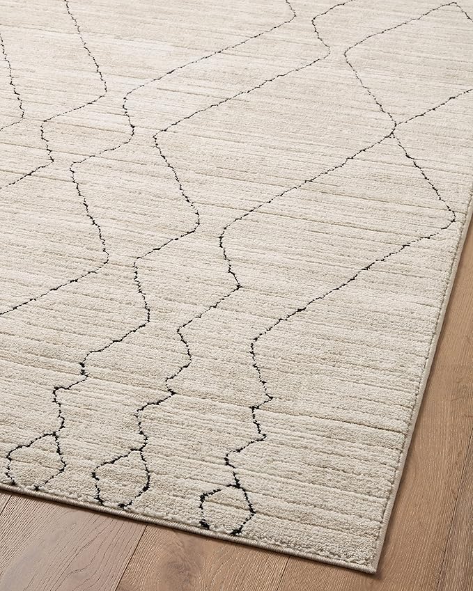 Loloi Darby Collection DAR-03 Sand/Charcoal 2'-7" x 10'-0" Runner Rug