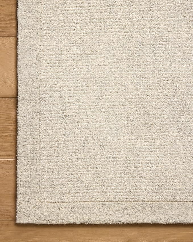 Loloi Magnolia Home by Joanna Gaines Henley Collection HNY-01 Ivory/Smoke 3'-6" x 5'-6" Accent Rug