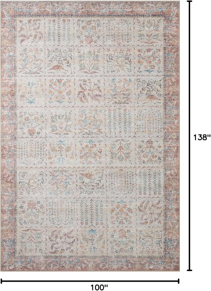Loloi Rifle Paper Co. Maison Collection MAO-08 Cream 8'-4" x 11'-6", .19" Pile Height, Area Rug