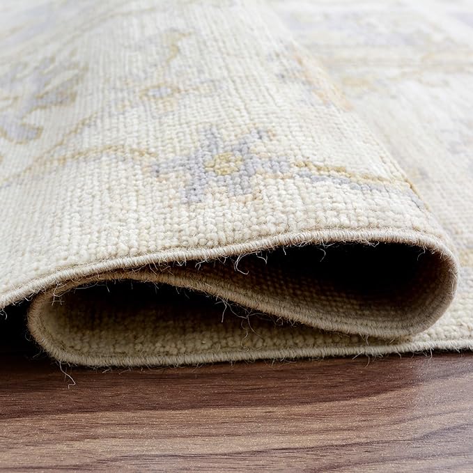 Rug Source Transitional Collection, Beige Accent Rug/Foyer Rug, Oushak Turkish Rugs (5X6)