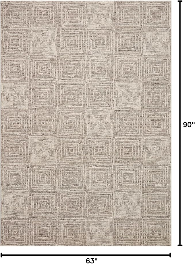 Loloi Darby Collection DAR-05 Beige/Grey 5'-3" x 7'-6" Area Rug