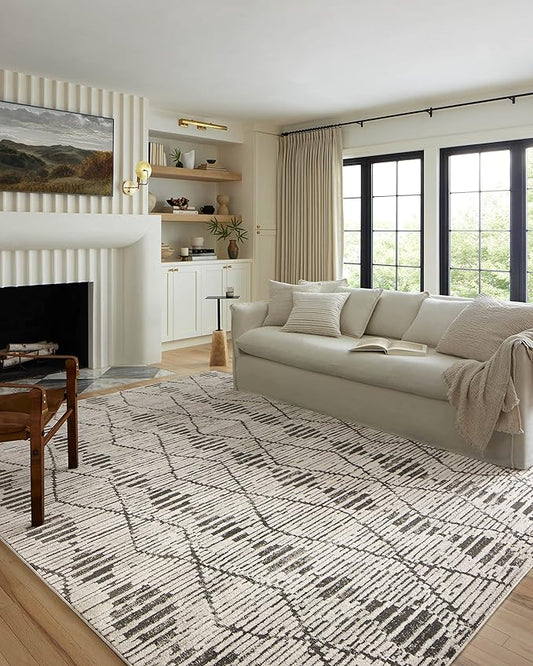 Loloi Kamala Collection KAM-02 Charcoal/Dove 9'-2" x 13' Area Rug