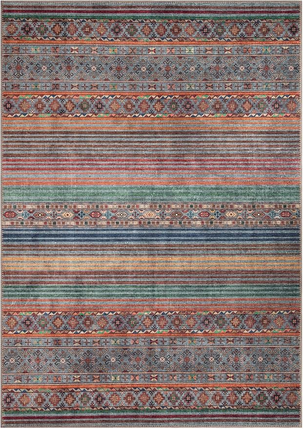 Keen Home Design 3x5 Rug - Machine Washable Entry Rug with Non-Slip Backing, Ideal for Enteryway, Kitchen, Bathroom, Laundry Room - Vintage, Easy Clean, Durable, Low Pile Rug - (3' x 5')