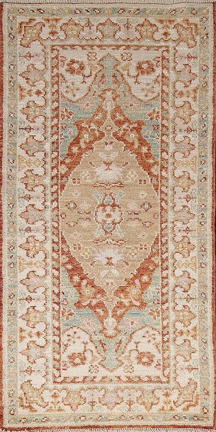 Rug Source Transitional Collection, Beige Accent Rug/Foyer Rug, Oushak Turkish Rugs (3X6)