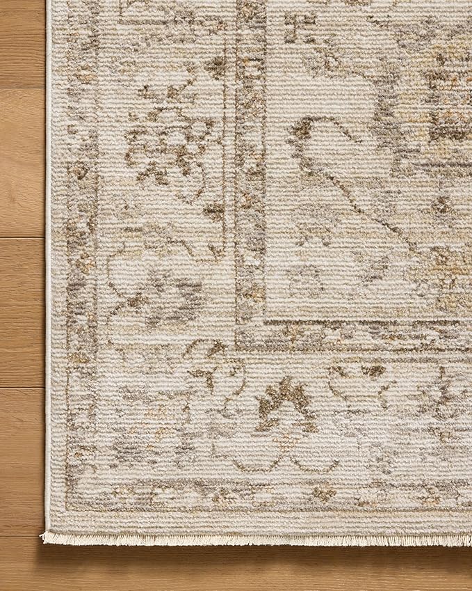 Loloi Magnolia Home by Joanna Gaines Pace Collection PAC-01 Natural/Stone 9'-6" x 9'-6" Round Area Rug