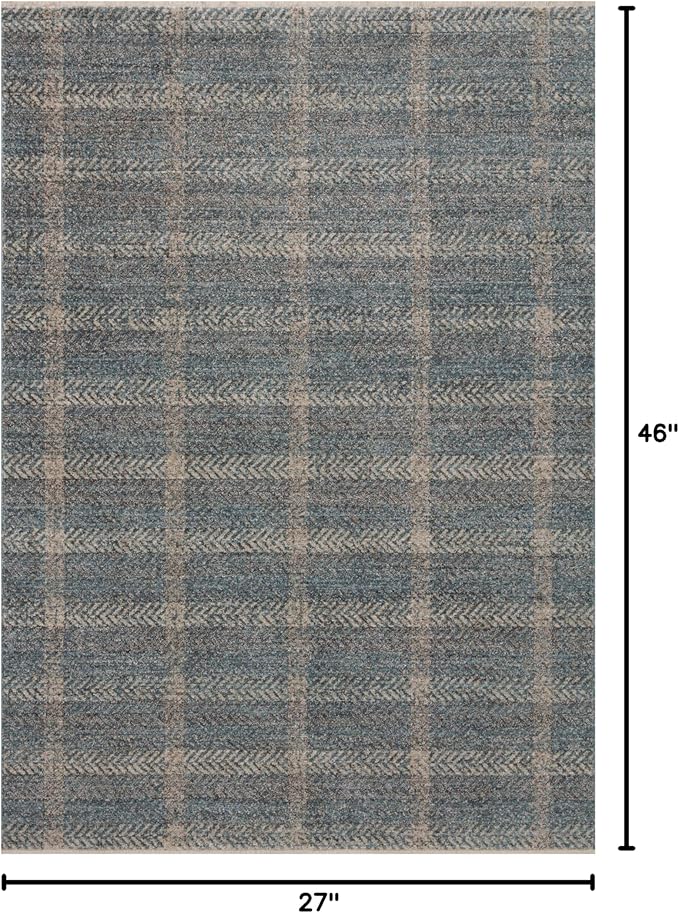 Loloi Angela Rose Ember Collection EMB-03 Blue/Beige 2'-3" x 3'-10" Accent Rug