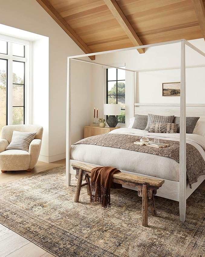 Loloi Amber Lewis Morgan Collection MOG-01 Sunset/Ink 2'-0" x 5'-0" 38" Thick Accent Rug feat. CloudPile, Neutral, Room Décor, Vintage Inspired, Livingroom, Bedroom, Dining Area