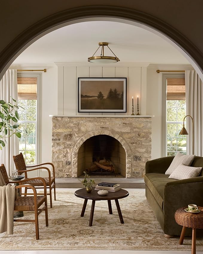 Loloi Magnolia Home by Joanna Gaines Pace Collection PAC-02 Natural/Gold 2'-6" x 10'-0" Runner Rug