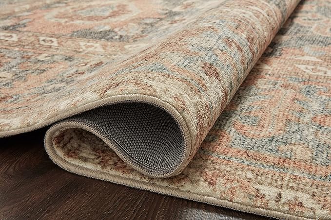Loloi Margot Collection MAT-03 Ocean/Spice 2'-6" x 9'-6" Runner Rug feat. CloudPile, No-Shed Easy Clean Large Patterned Area Rug for Living Room, Bedroom, Dining Area
