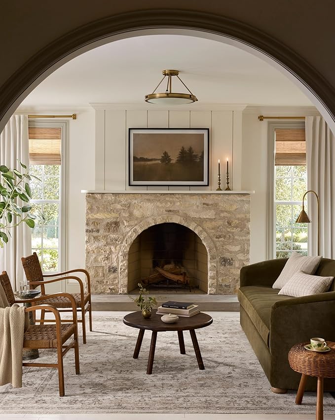 Loloi Magnolia Home by Joanna Gaines Pace Collection PAC-01 Natural/Stone 2'-7" x 7'-6" Runner Rug