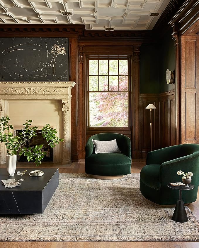 Loloi Margot Collection MAT-01 Antique/Sage 2'-6" x 7'-6" Runner Rug feat. CloudPile, No-Shed Easy Clean Large Patterned Area Rug for Living Room, Bedroom, Dining Area