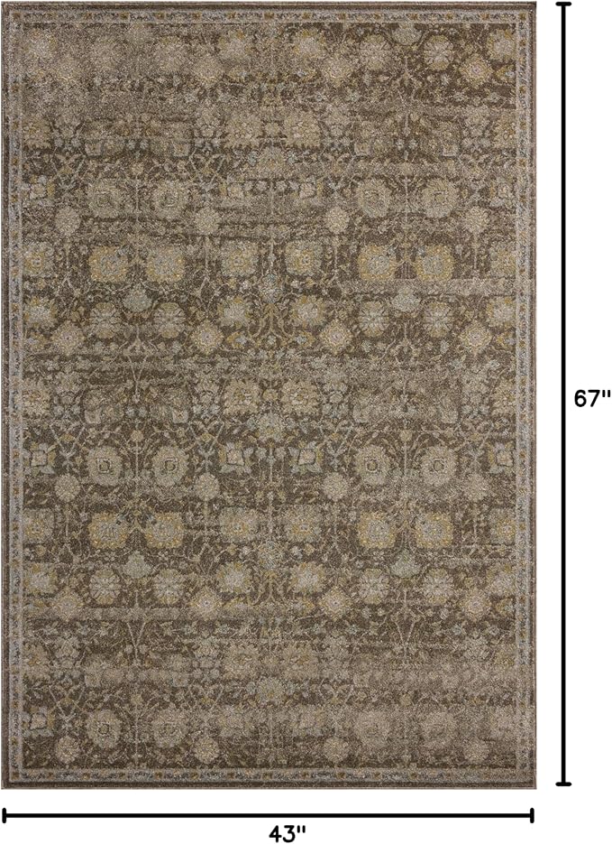 Loloi Magnolia Home by Joanna Gaines Mona Collection MOA-03 BARK/Natural 3'-7" x 5'-7" Accent Rug