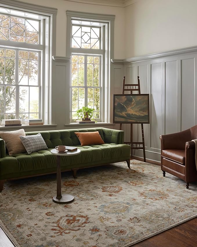 Loloi Magnolia Home by Joanna Gaines Mona Collection MOA-02 Oatmeal/Multi 8'-10" x 12' Area Rug