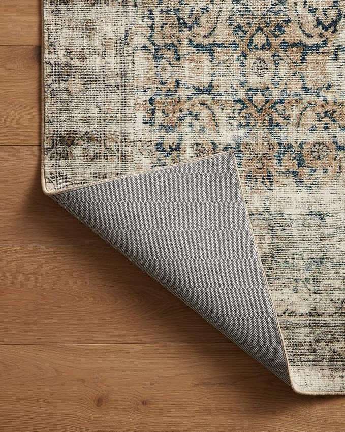 Loloi Amber Lewis Morgan Collection MOG-02 Navy/Sand 11'-6" x 18' 38" Thick Area Rug feat. CloudPile, Neutral, Room Décor, Vintage Inspired, Livingroom, Bedroom, Dining Area