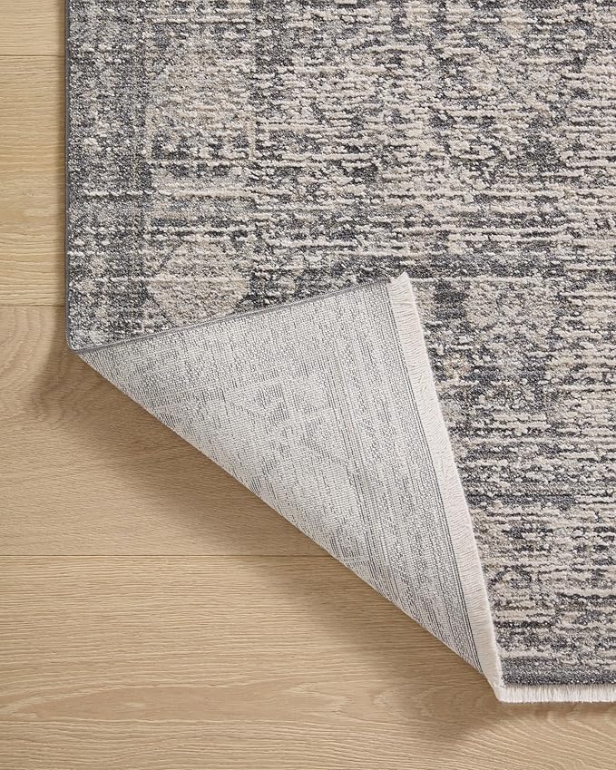 Loloi Amber Lewis Alie Collection ALE-03 Charcoal/Dove 2'-7'' x 7'-9'', .13'' Pile Height, Runner Rug