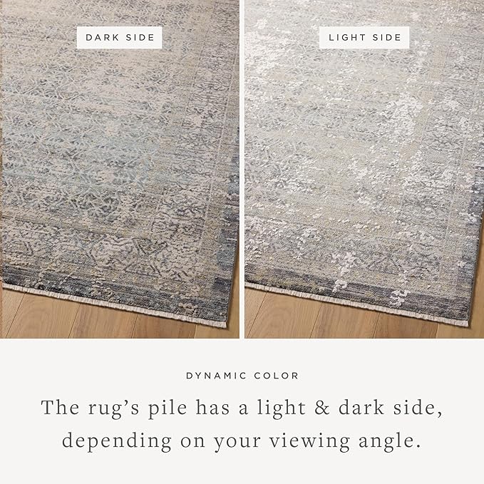 Loloi Amber Lewis Alie Collection ALE-04 Sky/Stone 7'-10'' x 10', .13'' Pile Height, Area Rug