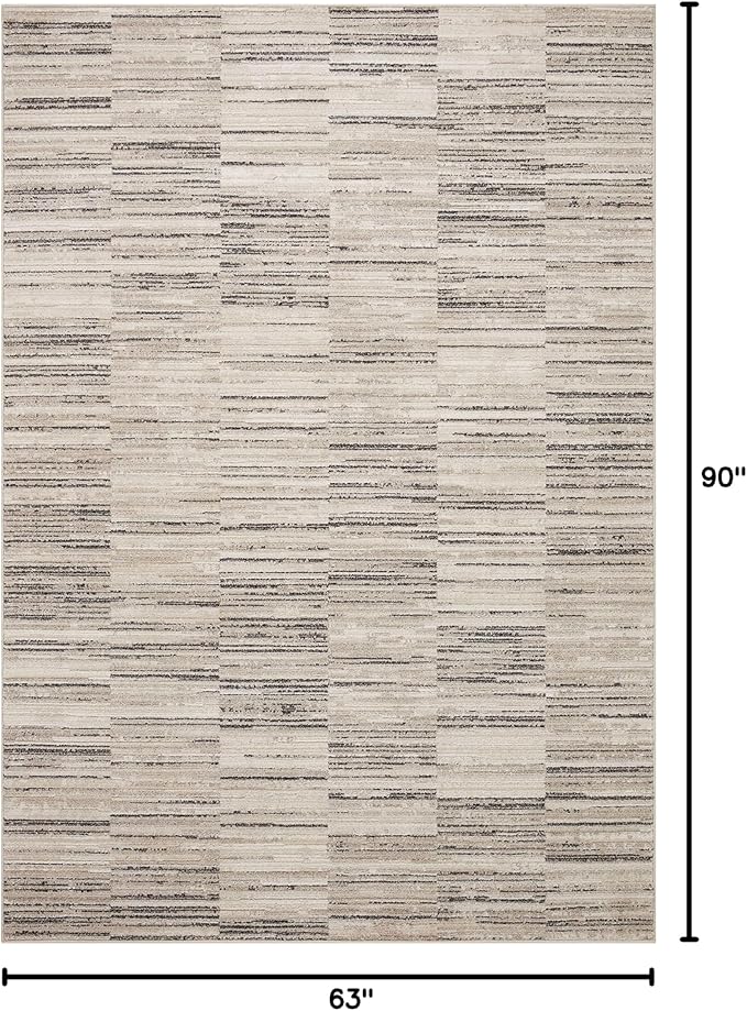 Loloi Darby Collection DAR-01 Charcoal/Sand 5'-3" x 7'-6" Area Rug