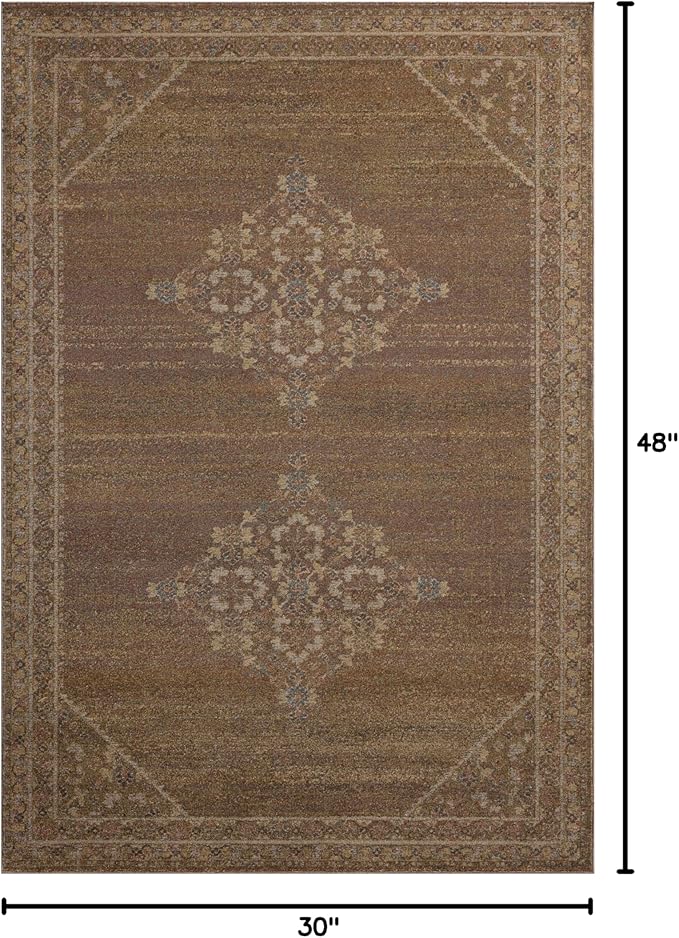 Loloi Magnolia Home by Joanna Gaines Mona Collection MOA-04 Sunset/Natural 2'-6" x 4'-0" Accent Rug
