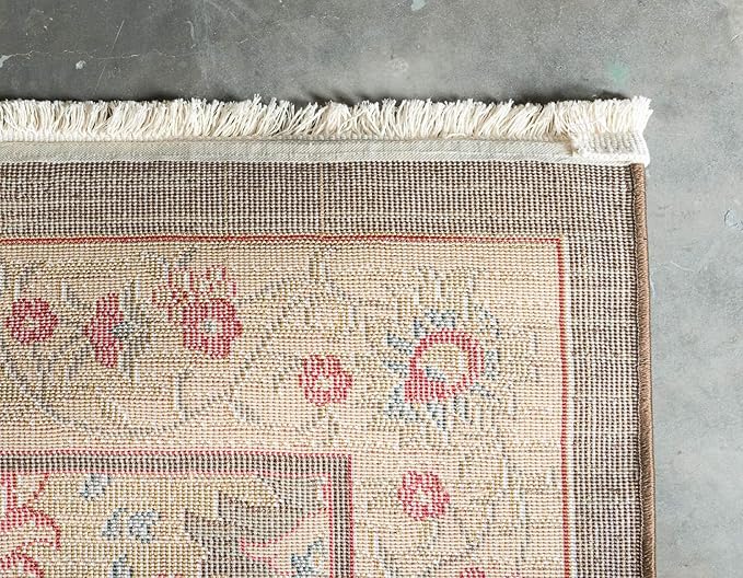 Unique Loom Edinburgh Collection Area Rug - Tulip (10' 6" x 16' 5" Rectangle Multi/Tan)