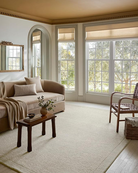 Loloi Magnolia Home by Joanna Gaines Henley Collection HNY-01 Ivory/Silver 8'-6" x 11'-6" Area Rug