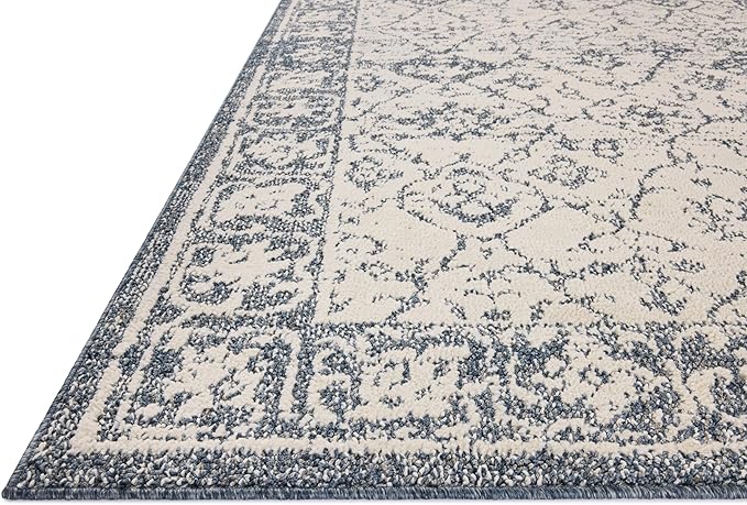 Loloi Magnolia Home by Joanna Gaines Gigi Collection GIG-02 Ivory/Blue 4'-0" x 6'-0" Accent Rug