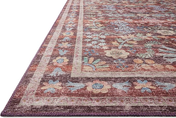 Loloi Rifle Paper Co. Maison Collection MAO-06 Red 2'-6" x 12'-0", .19" Pile Height, Runner Rug